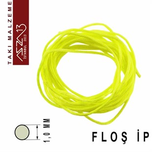 Neon Sarı 1,00 mm Floş İp / Paket İçeriği 3 m
