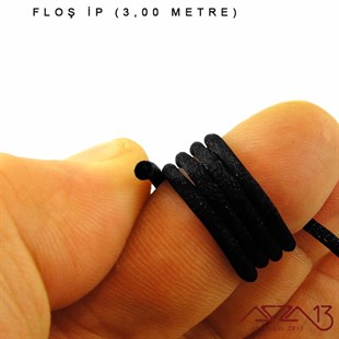 Siyah - 2,00 mm - Floş İp / 3 Metre
