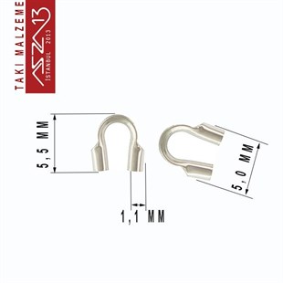 Mikronize Gümüş Kaplama, 5,0x5,5 mm (0.45) Gardiyan / Paket İçeriği 10 Adet