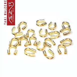 Mikronize 14K Altın Kaplama, 4,5x5,0 mm (0.31) Gardiyan / Paket İçeriği 10 Adet