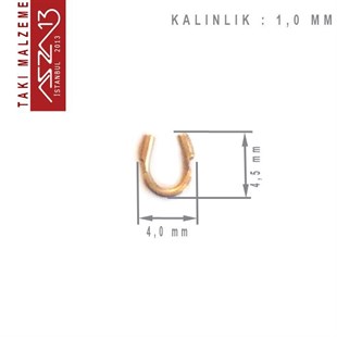 Antik Pirinç Kaplama, 4x4,5 mm (0.21) Gardiyan / Paket İçeriği 10 Adet