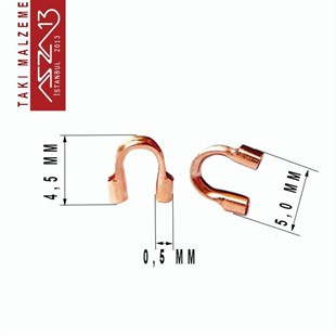 Mikronize Rose Altın Kaplama, 4,0x4,5 mm (0.21) Gardiyan / Paket İçeriği 10 Adet