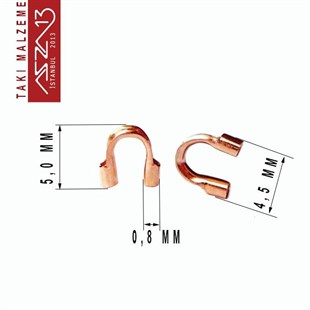 Mikronize Rose Altın Kaplama, 4,5x5,0 mm (0.31) Gardiyan / Paket İçeriği 10 Adet