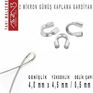 Mikronize Gümüş Kaplama, 4,0x4,5 mm (0.21) Gardiyan / Paket İçeriği 10 Adet