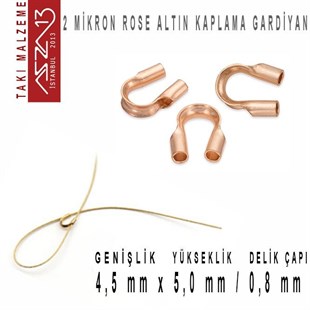 Mikronize Rose Altın Kaplama, 4,5x5,0 mm (0.31) Gardiyan / Paket İçeriği 10 Adet