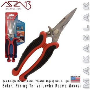 21,6 cm Çok Amaçlı Kesme Makası (Metal, Plastik, Ahşap v.b)
