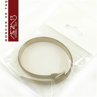 Gerçek Deri 1,5x8 mm / 22,5 cm Kahverengi Klipsli Bileklik Kayışı