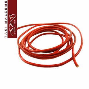 Gerçek Deri 1,50 mm Kırmızı Kordon / Paket İçeriği 1 m