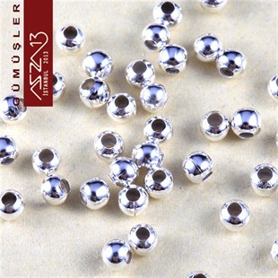 925 K Gümüş 5 mm Top / Paket İçeriği 5 Adet