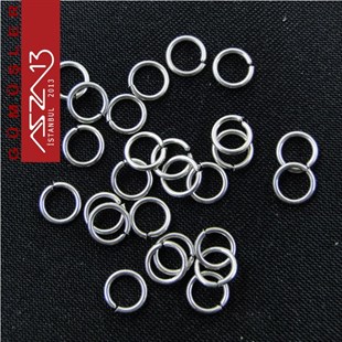925 K Gümüş 0,5 mm Telden 3 mm iç Çaplı Halka / Paket İçeriği 32 Adet