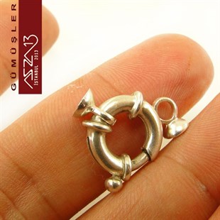 925 K Gümüş 22x14x5,5/4 mm Klipsli Kapsül Kapama / Paket İçeriği 1 Adet