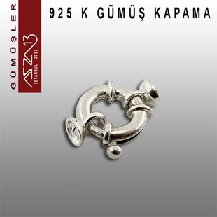 925 K Gümüş 22x14x5,5/4 mm Klipsli Kapsül Kapama / Paket İçeriği 1 Adet