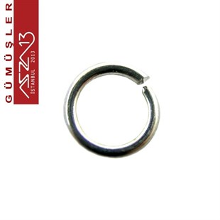 925 K Gümüş 0,8 mm Telden 5 mm İç Çaplı Halka / Paket İçeriği 8 Adet