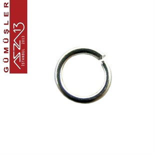 925 K Gümüş 0,8 mm Telden 3,5 mm İç Çaplı Halka / Paket İçeriği 18 Adet