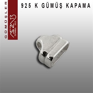925 K Gümüş 8,5x7x/4,5mm Yassı Kapama / Paket İçeriği 2 Adet