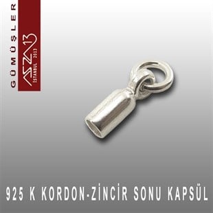 925 K Gümüş 11x3/2 mm Kapsül / Paket İçeriği 2 Adet