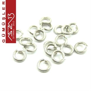 925 K Gümüş 0,5 mm Telden 3 mm iç Çaplı Halka / Paket İçeriği 32 Adet