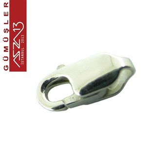 925 K Gümüş 10 mm Dikdörtgen (Papağan) Kilit / Paket İçeriği 1 Adet