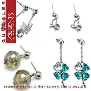 Sterling Gümüş Halkalı 3 mm Top Küpe Çivisi / Paket İçeriği 4 Adet