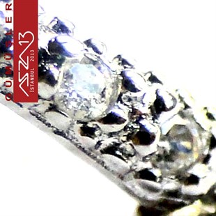 925 K Gümüş Zirkon Taşlı Konik Küpe Kancası / Paket İçeriği 1 Çift