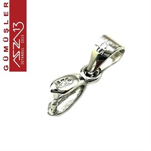 Sterling Gümüş 12 mm Kolye Ucu Klipsi / Paket İçeriği 2 Adet