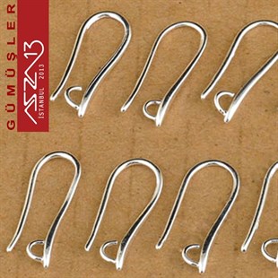 Sterling Gümüş Küçük İç Halkalı 20 mm Küpe Kancası / Paket İçeriği 1 Çift