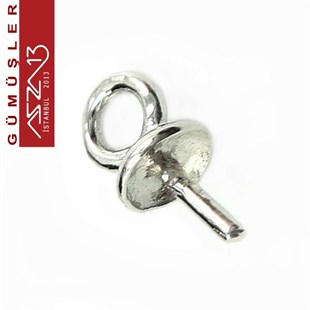 Sterling Gümüş Halkalı Pin / Paket İçeriği 20 Adet