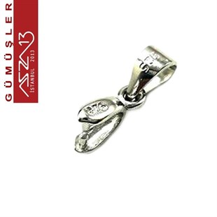 Sterling Gümüş 10 mm Kolye Ucu Klipsi / Paket İçeriği 2 Adet