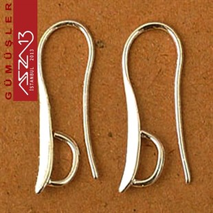 Sterling Gümüş Büyük İç Halkalı 20 mm Küpe Kancası / Paket İçeriği 1 Çift