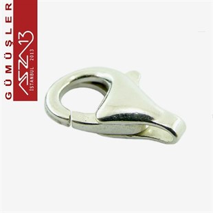925 K Gümüş 12 mm Damla (Armut) Kilit / Paket İçeriği 1 Adet