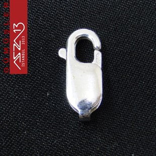 925 K Gümüş 14 mm Dikdörtgen (Papağan) Kilit / Paket İçeriği 1 Adet