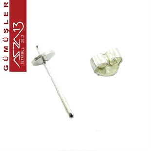 925 K Gümüş Pimli Küpe Kancası / Paket İçeriği 1 Çift