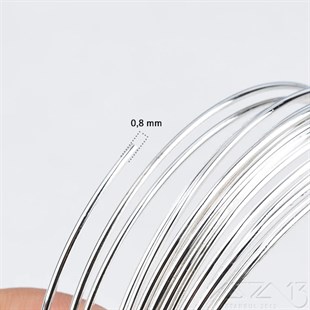 Hafızalı Bileklik Teli / Çelik / Gümüş Renk / 6 cm / 20 Sıra