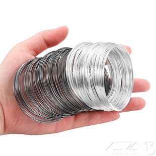 Hafızalı Bileklik Teli / Çelik / Gümüş Renk / 6 cm / 20 Sıra