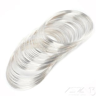 Hafızalı Bileklik Teli / Çelik / Gümüş Renk / 6 cm / 20 Sıra