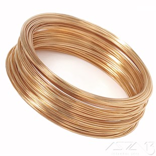 Hafızalı Bileklik Teli / Çelik / Rose Altın Renk / 6 cm / 20 Sıra