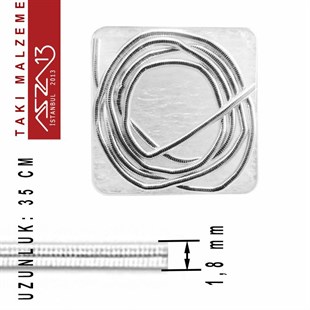 Gümüş Kaplama, 1,8 mm İçi Boş Metal Tel / French Wire / Paket İçeriği 35 cm