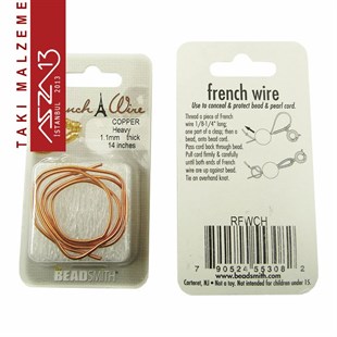 Bakır Kaplama, 1,1 mm İçi Boş Metal Tel / French Wire / Paket İçeriği 35 cm
