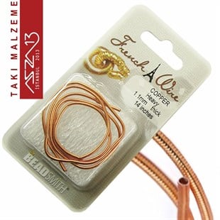 Bakır Kaplama, 1,1 mm İçi Boş Metal Tel / French Wire / Paket İçeriği 35 cm