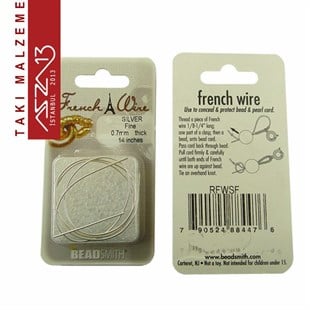 Gümüş Kaplama, 0,7 mm İçi Boş Metal Tel / French Wire / Paket İçeriği 40 cm