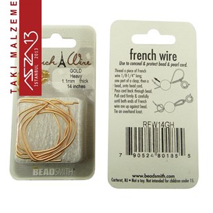 22K Altın Kaplama, 1,1 mm İçi Boş Metal Tel / French Wire / Paket İçeriği 35 cm