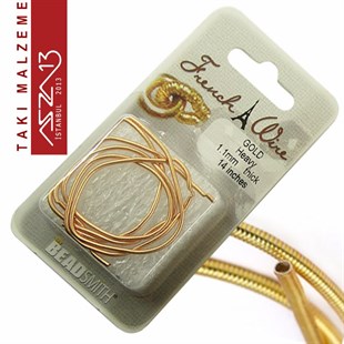 22K Altın Kaplama, 1,1 mm İçi Boş Metal Tel / French Wire / Paket İçeriği 35 cm