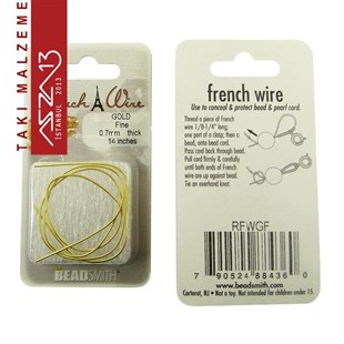 14K Altın Kaplama, 0,7 mm İçi Boş Metal Tel / French Wire / Paket İçeriği 35 cm