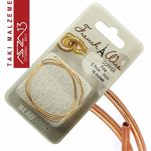 Bakır Kaplama, 0,7 mm İçi Boş Metal Tel / French Wire / Paket İçeriği 40 cm