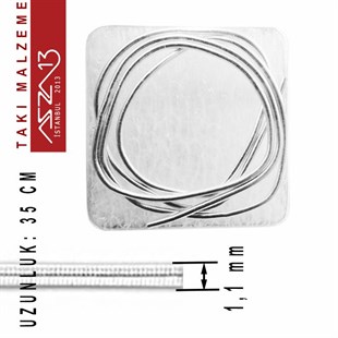 Gümüş Kaplama, 1,1 mm İçi Boş Metal Tel / French Wire / Paket İçeriği 35 cm