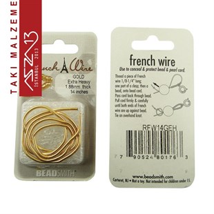 22K Altın Kaplama, 1,8 mm İçi Boş Metal Tel / French Wire / Paket İçeriği 35 cm