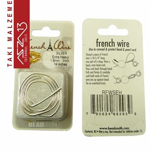 Gümüş Kaplama, 1,8 mm İçi Boş Metal Tel / French Wire / Paket İçeriği 35 cm