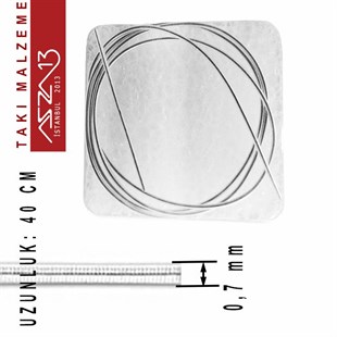 Gümüş Kaplama, 0,7 mm İçi Boş Metal Tel / French Wire / Paket İçeriği 40 cm