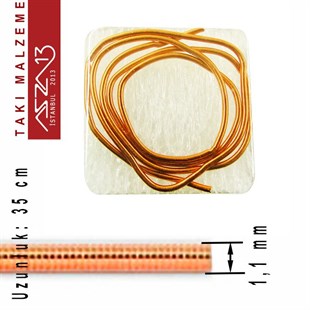 Bakır Kaplama, 1,1 mm İçi Boş Metal Tel / French Wire / Paket İçeriği 35 cm
