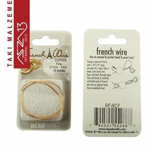 Bakır Kaplama, 0,7 mm İçi Boş Metal Tel / French Wire / Paket İçeriği 40 cm